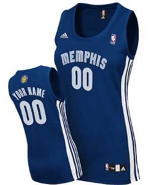 Womens Customized Memphis Grizzlies Navy Blue Jersey->customized nba jersey->Custom Jersey